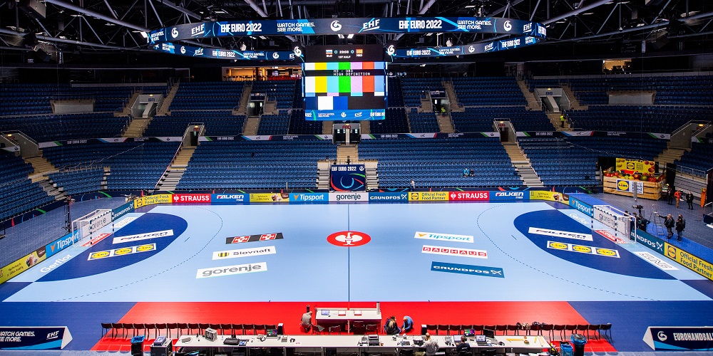 Ondrej Nepela Arena i Bratislava under herrarnas handbolls EM 2022