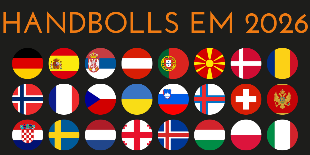 Handbolls EM 2026 landslagstrupper