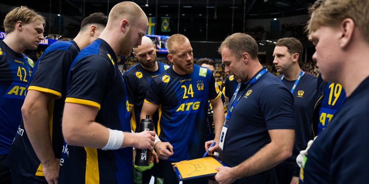 Sverige mot Slovenien i handbolls EM